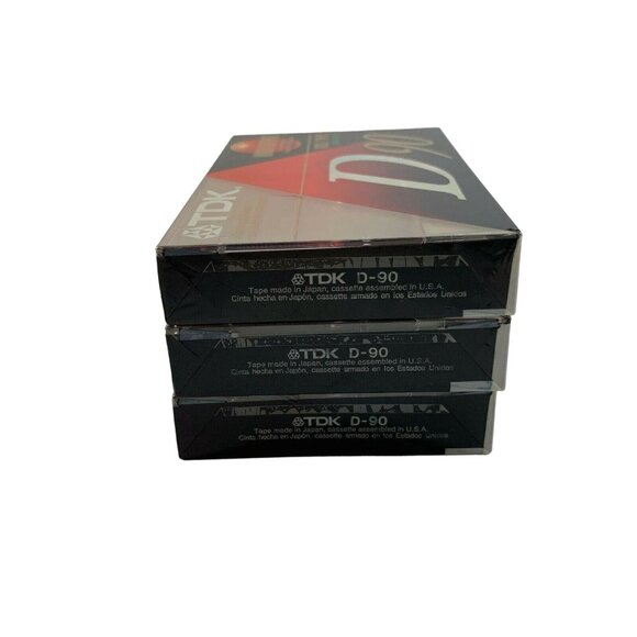 TDK D90 Low Noise High Output IECI/Type I Cassette Tape Blank Lot of 3 Japan - Picture 5 of 8